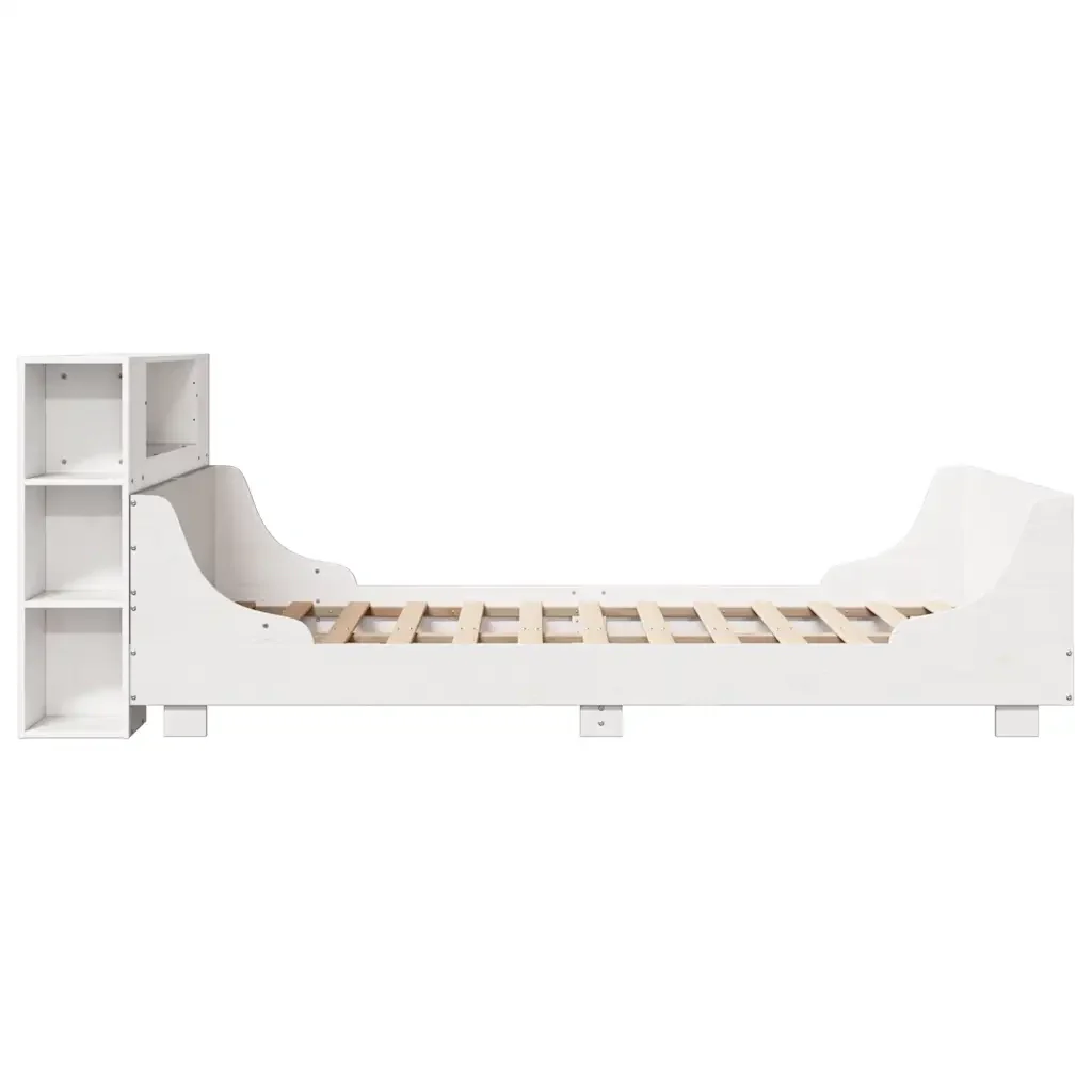 Letto matrimoniale | Letto per adulti | Giroletto senza Materasso Bianco 140x200 cm Legno Massello Pino - Image 7