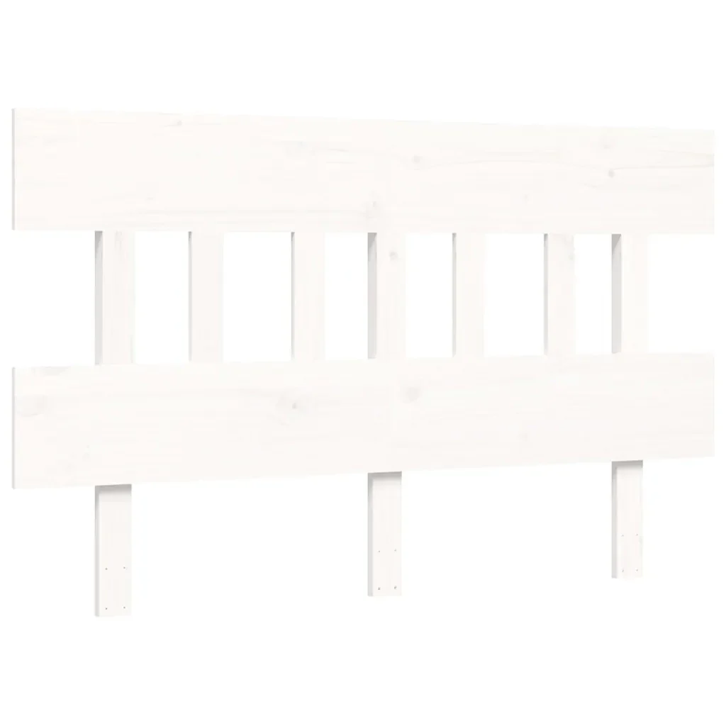 Letto matrimoniale | Letto per adulti | Giroletto senza Materasso Bianco 140x200 cm Legno Massello Pino - Image 8