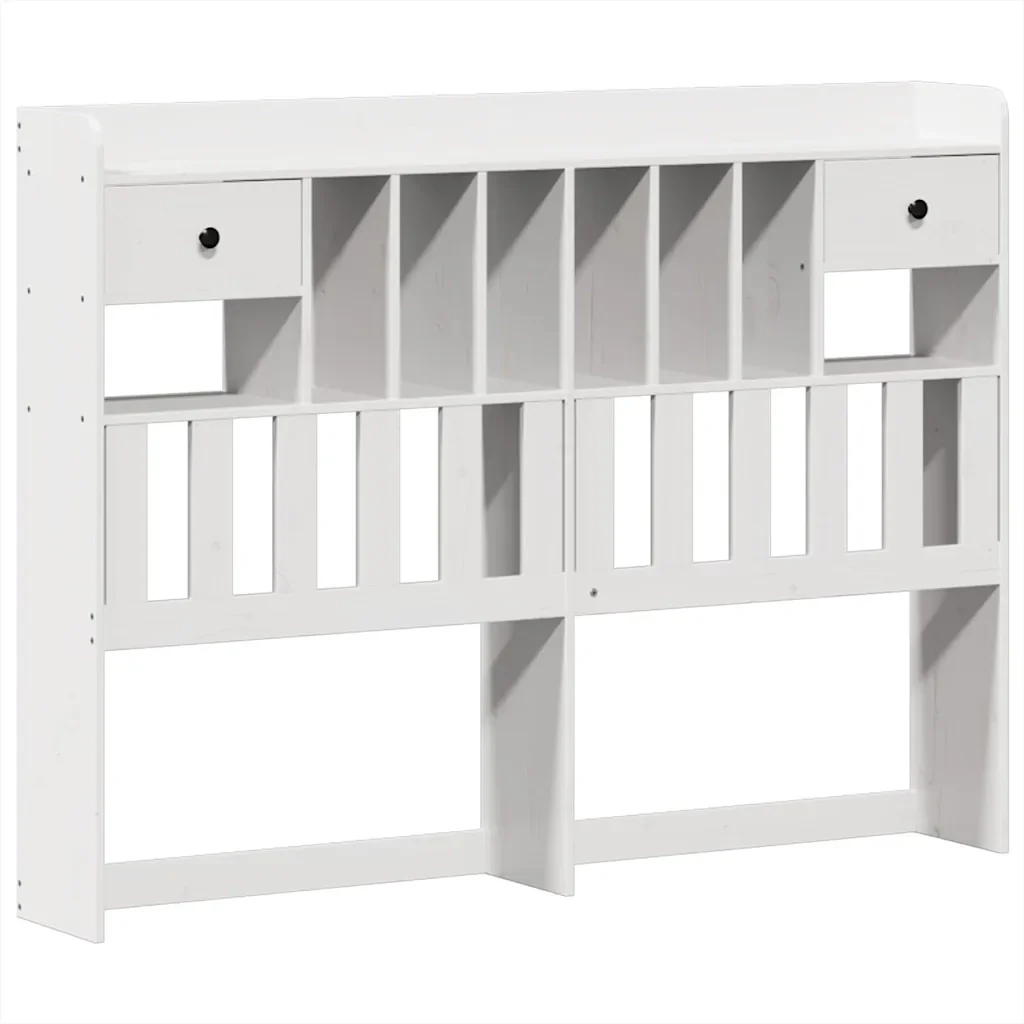 Letto matrimoniale | Letto per adulti | Giroletto senza Materasso Bianco 140x200 cm Legno Massello Pino - Image 6