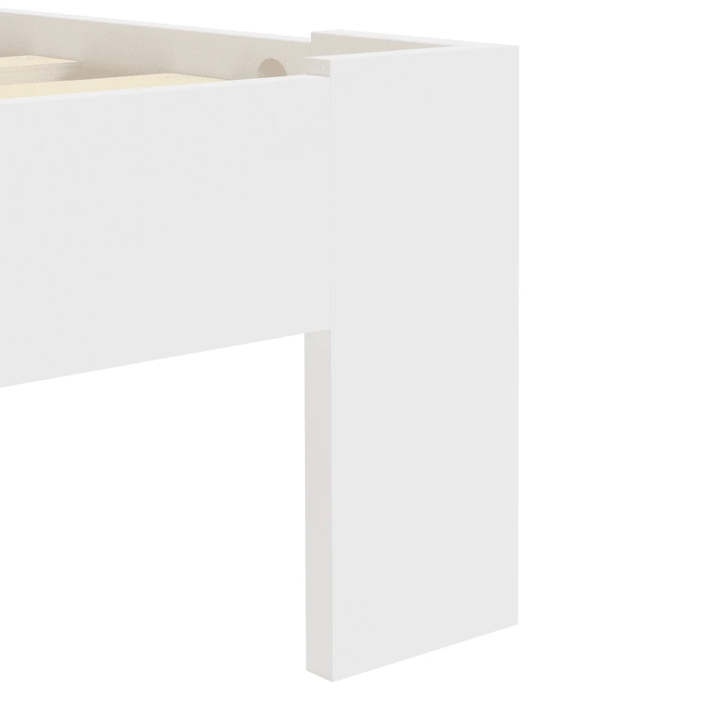 Letto matrimoniale | Letto per adulti | Giroletto senza Materasso Bianco 140x200 cm Legno Massello Pino - Image 5