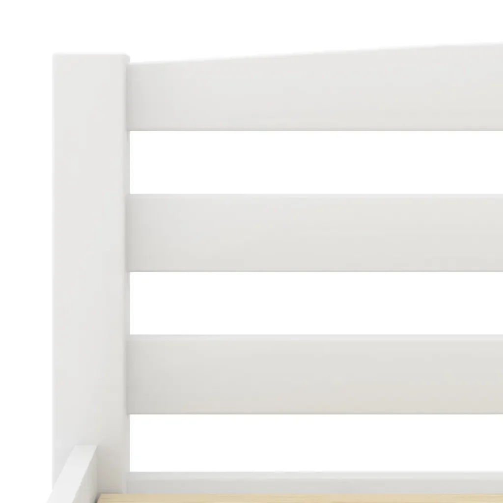 Letto matrimoniale | Letto per adulti | Giroletto senza Materasso Bianco 160x200 cm in Legno di Pino - Image 6