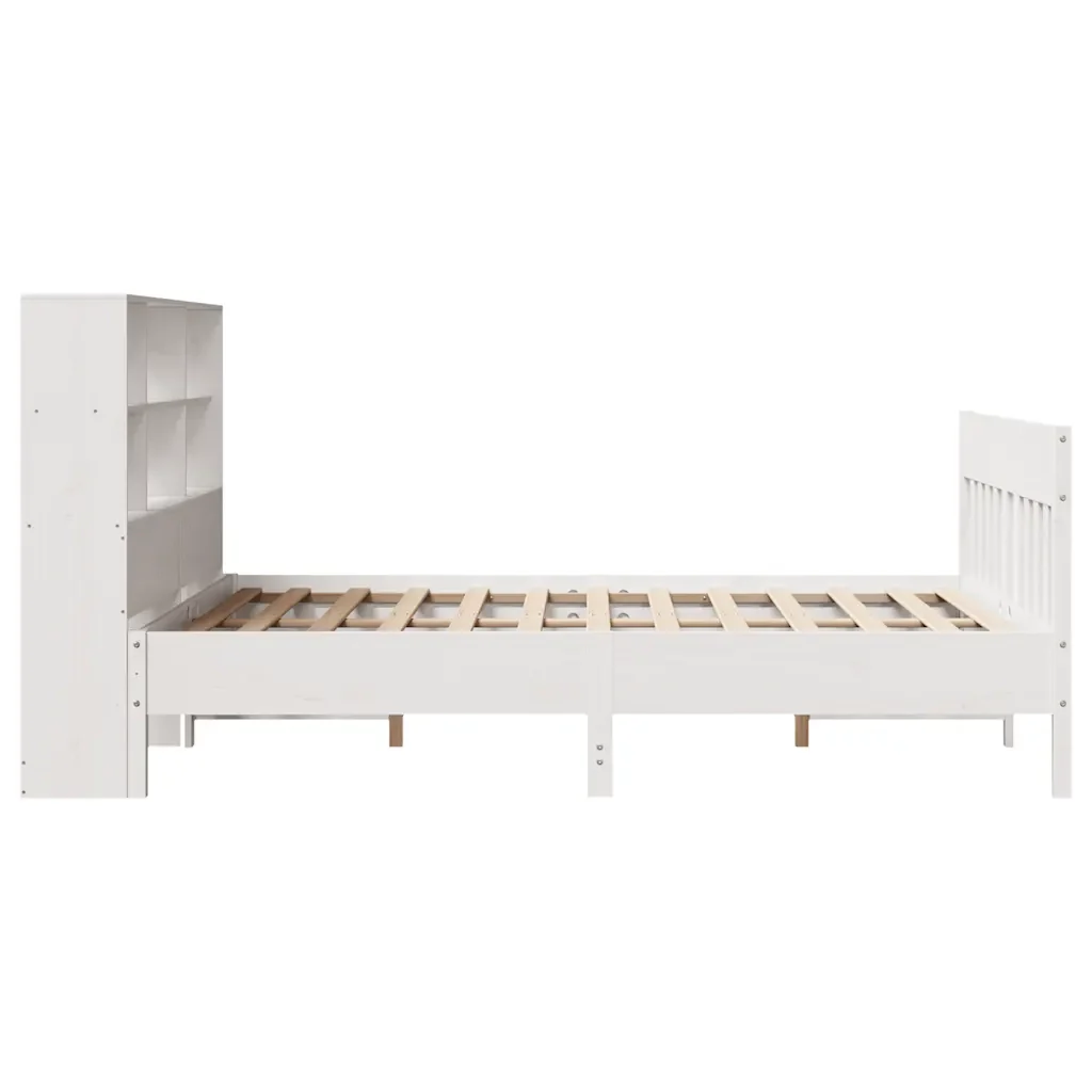 Letto matrimoniale | Letto per adulti | Giroletto senza Materasso Bianco 160x200 cm Legno Massello Pino - Image 7