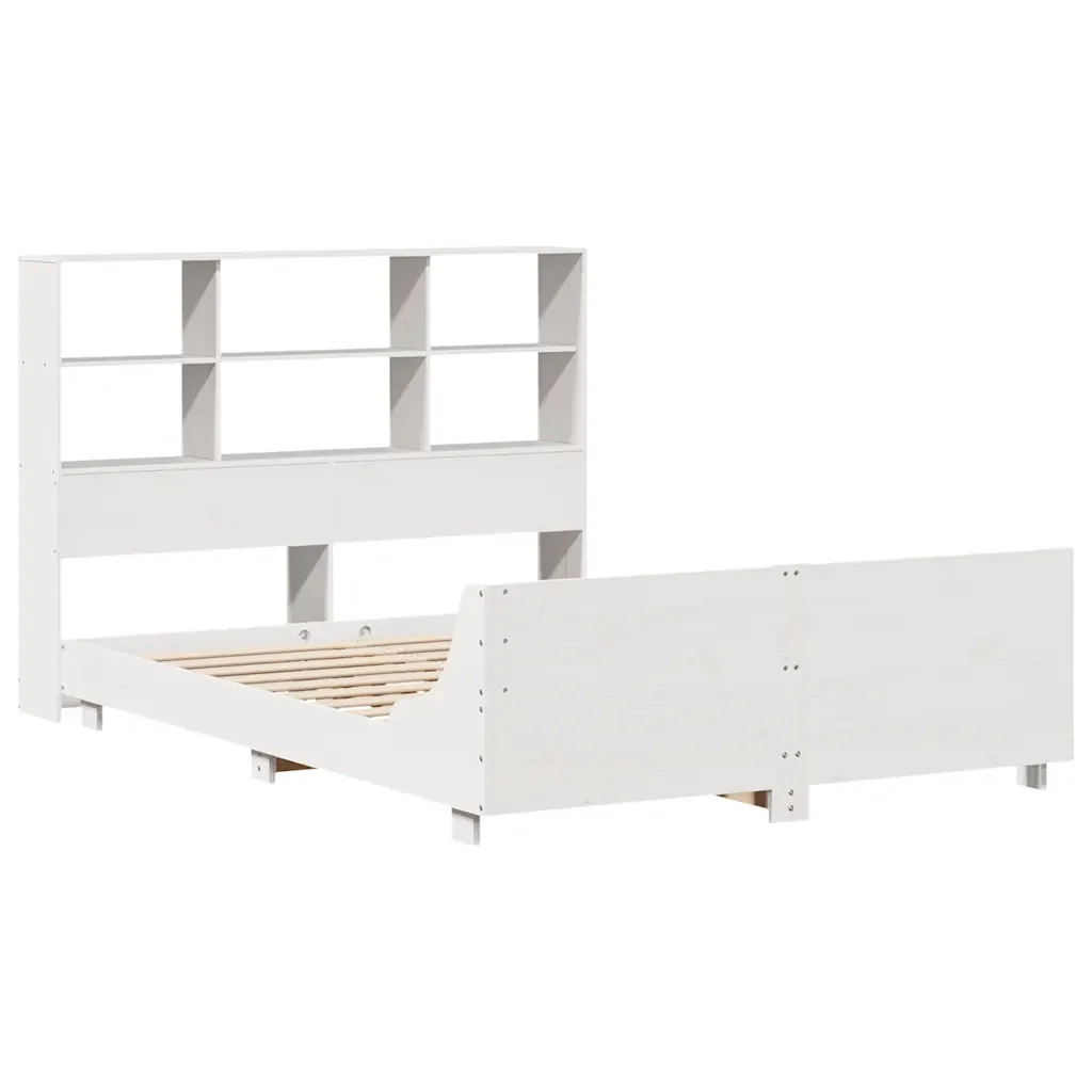 Letto matrimoniale | Letto per adulti | Giroletto senza Materasso Bianco 160x200 cm Legno Massello Pino - Image 3