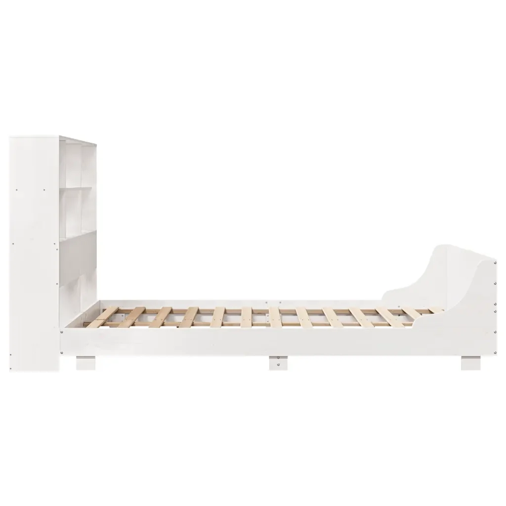 Letto matrimoniale | Letto per adulti | Giroletto senza Materasso Bianco 160x200 cm Legno Massello Pino - Image 7