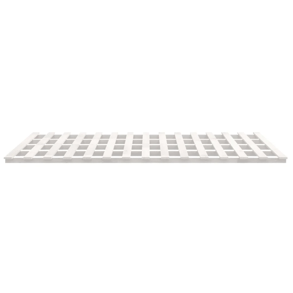 Letto matrimoniale | Letto per adulti | Giroletto senza Materasso Bianco 160x200 cm Legno Massello Pino - Image 6