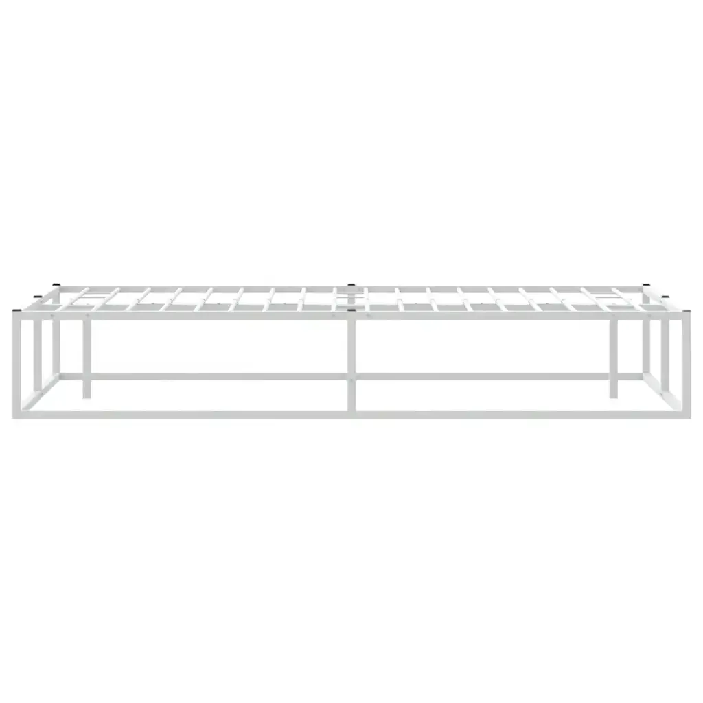 Letto matrimoniale | Letto per adulti | Giroletto senza Materasso Bianco 160x200 cm Metallo - Image 5