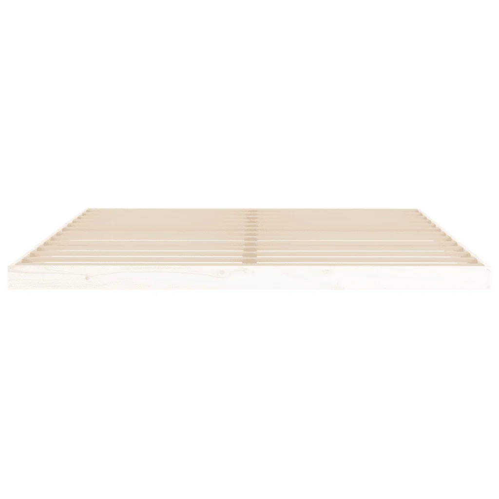 Letto matrimoniale | Letto per adulti | Giroletto senza Materasso Bianco 180x200 cm Legno Massello Pino - Image 5
