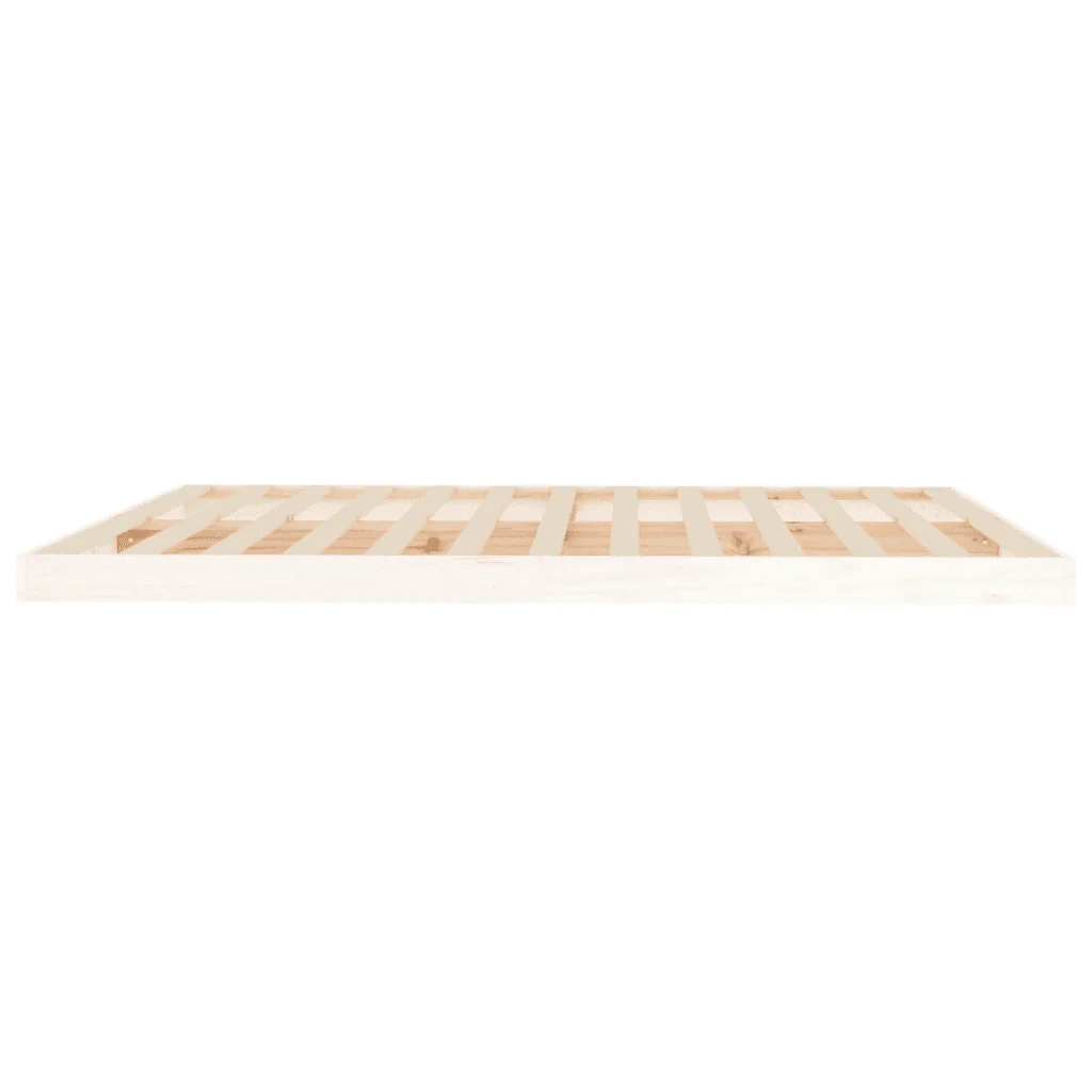 Letto matrimoniale | Letto per adulti | Giroletto senza Materasso Bianco 180x200 cm Legno Massello Pino - Image 6