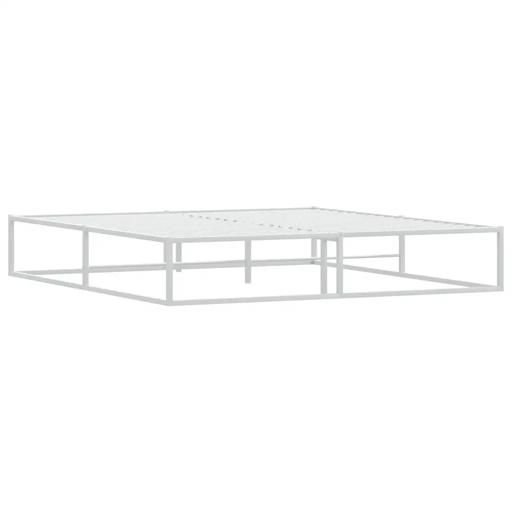 Letto matrimoniale | Letto per adulti | Giroletto senza Materasso Bianco 180x200 cm Metallo - Image 3