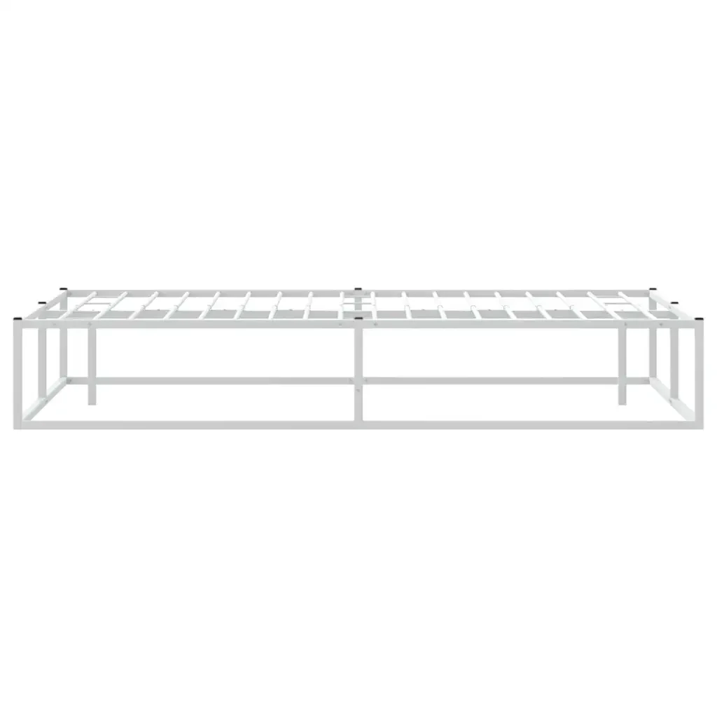 Letto matrimoniale | Letto per adulti | Giroletto senza Materasso Bianco 180x200 cm Metallo - Image 5