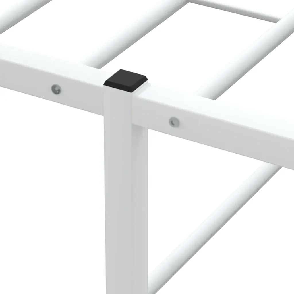 Letto matrimoniale | Letto per adulti | Giroletto senza Materasso Bianco 180x200 cm Metallo - Image 7