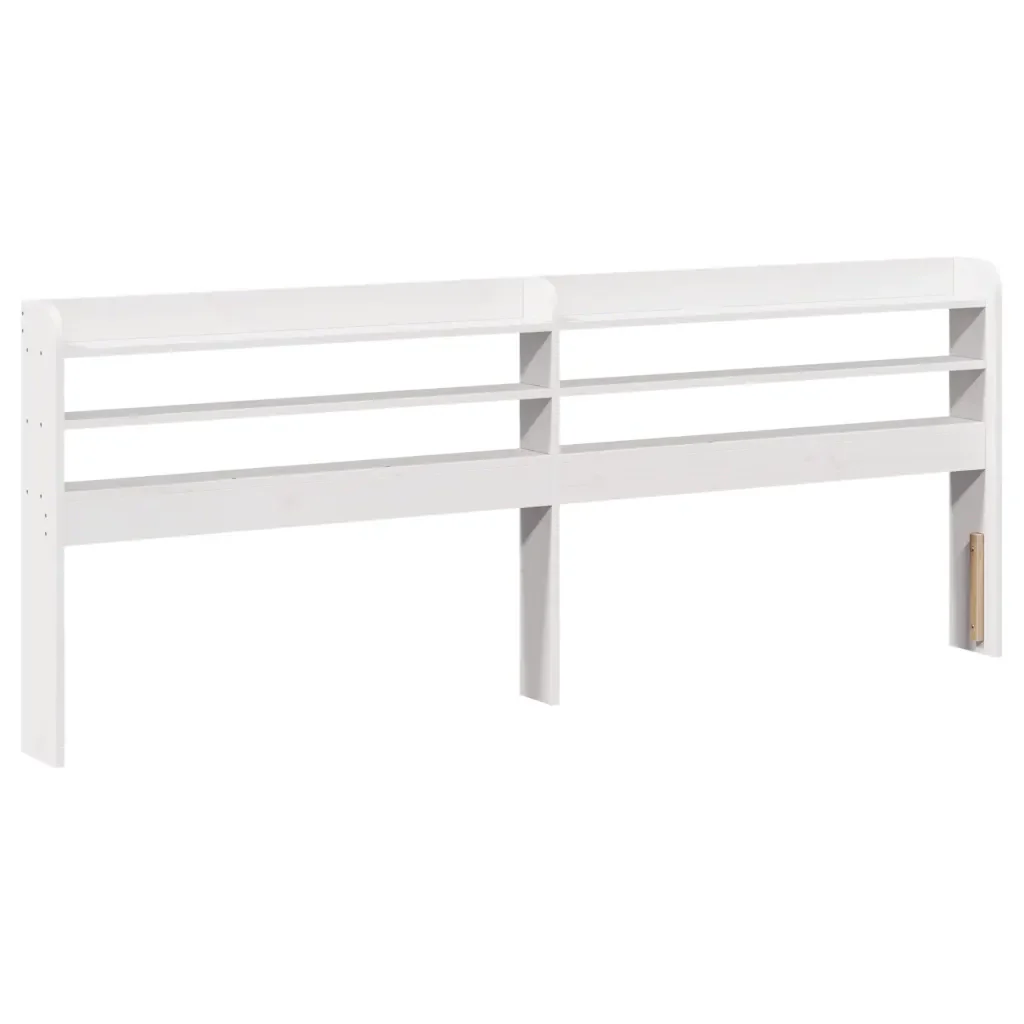 Letto matrimoniale | Letto per adulti | Giroletto senza Materasso Bianco 200x200 cm Legno Massello Pino - Image 8