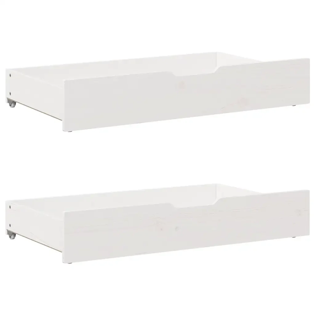 Letto matrimoniale | Letto per adulti | Giroletto senza Materasso Bianco 200x200 cm Legno Massello Pino - Image 8