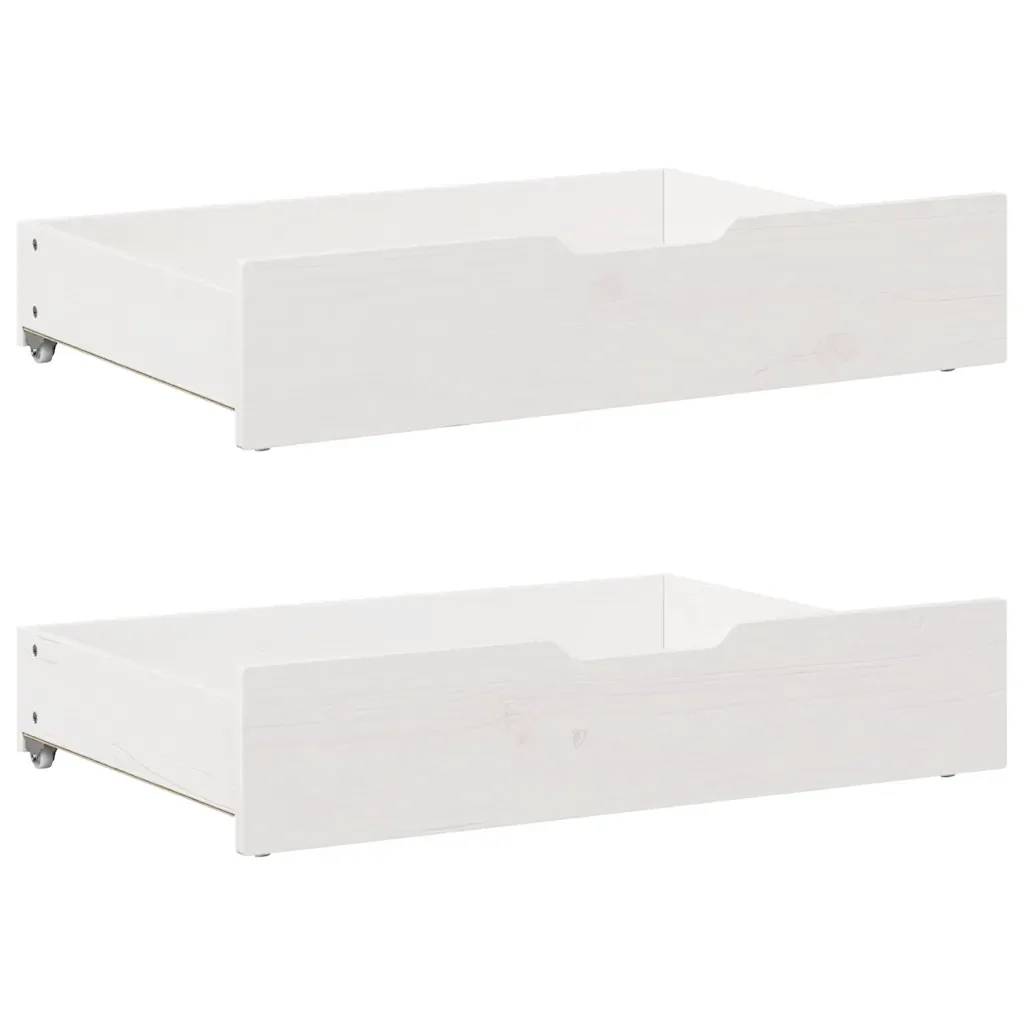 Letto matrimoniale | Letto per adulti | Giroletto senza Materasso Bianco 200x200 cm Legno Massello Pino - Image 6