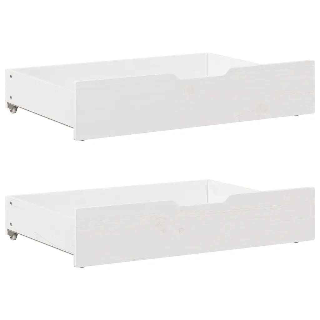 Letto matrimoniale | Letto per adulti | Giroletto senza Materasso Bianco 200x200 cm Legno Massello Pino - Image 6