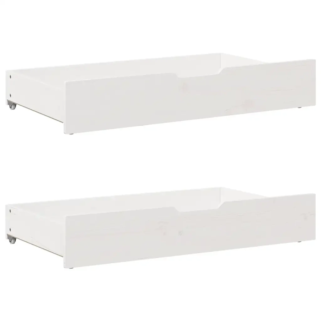 Letto matrimoniale | Letto per adulti | Giroletto senza Materasso Bianco 200x200 cm Legno Massello Pino - Image 6