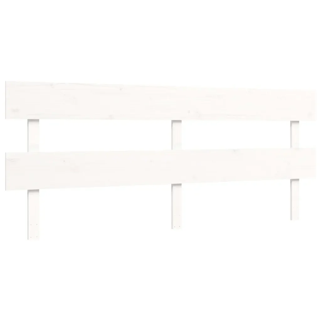 Letto matrimoniale | Letto per adulti | Giroletto senza Materasso Bianco 200x200 cm Legno Massello Pino - Image 8