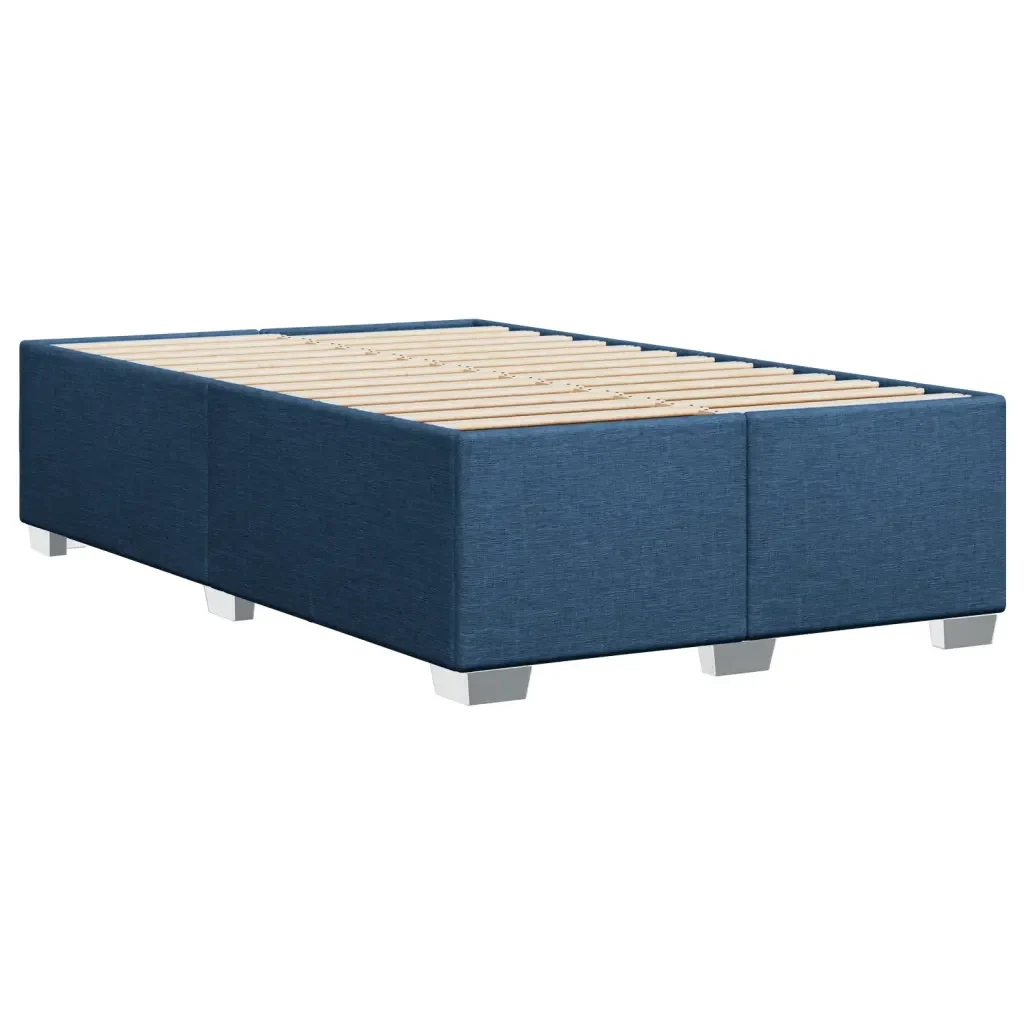 Letto matrimoniale | Letto per adulti | Giroletto senza Materasso Blu 120x190 cm in Tessuto - Image 6