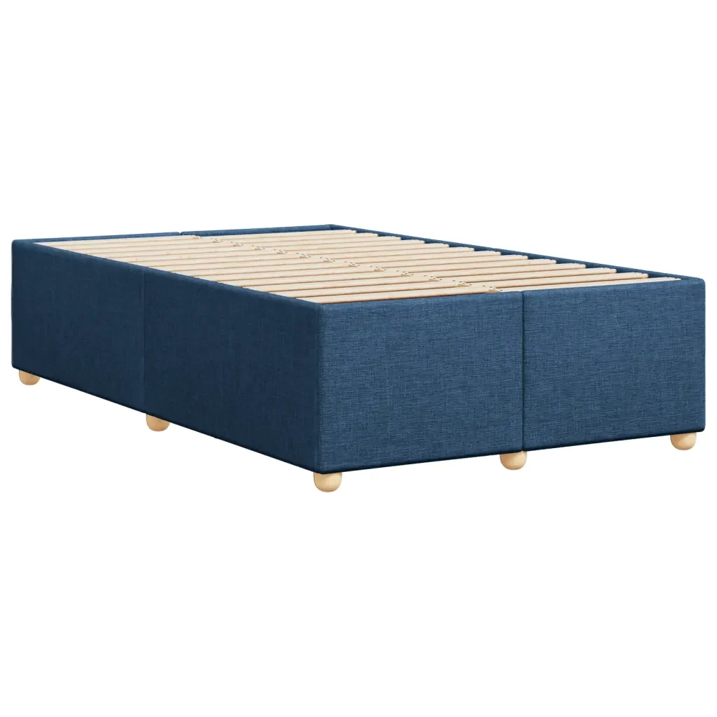Letto matrimoniale | Letto per adulti | Giroletto senza Materasso Blu 120x190 cm in Tessuto - Image 6