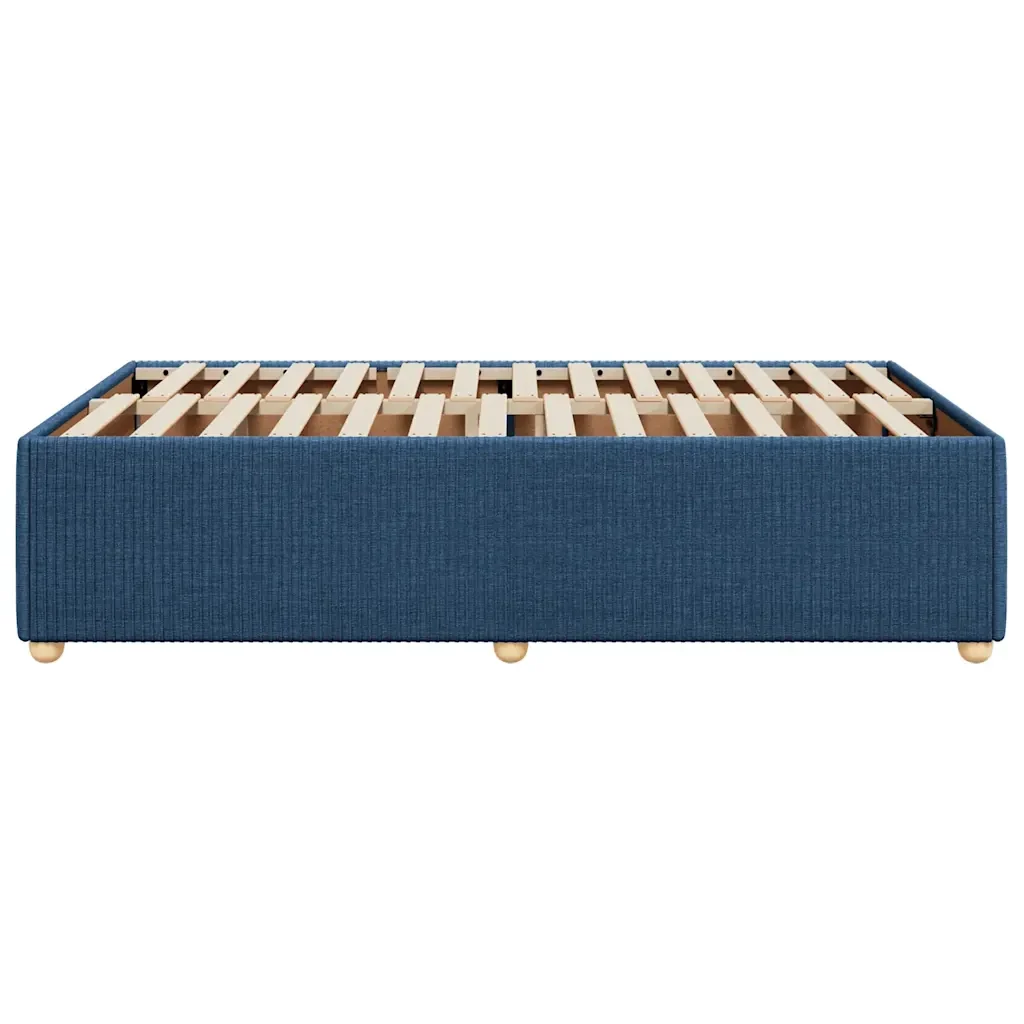 Letto matrimoniale | Letto per adulti | Giroletto senza Materasso Blu 120x190 cm in Tessuto - Image 5