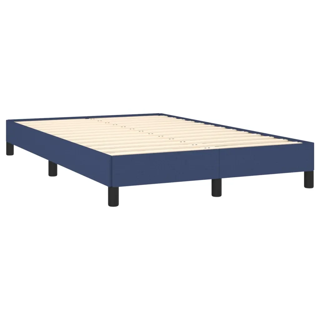 Letto matrimoniale | Letto per adulti | Giroletto senza Materasso Blu 120x190 cm in Tessuto - Image 4