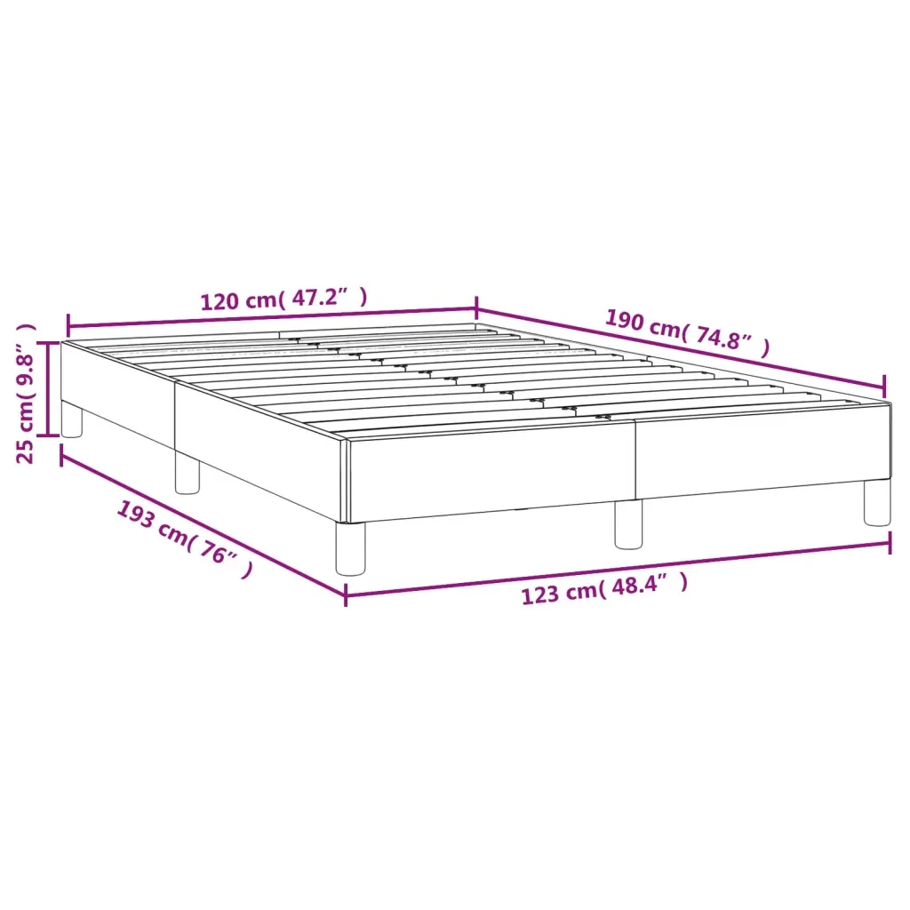 Letto matrimoniale | Letto per adulti | Giroletto senza Materasso Blu 120x190 cm in Tessuto - Image 9