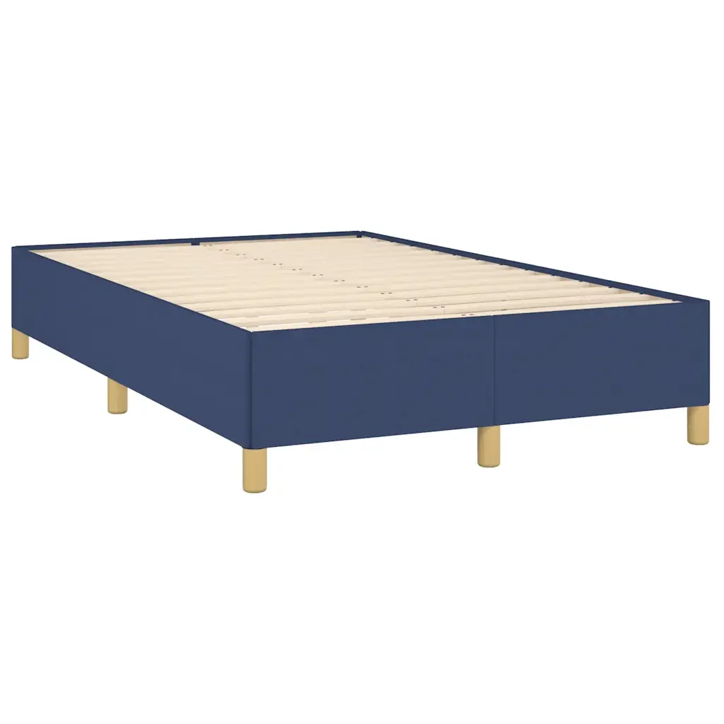 Letto matrimoniale | Letto per adulti | Giroletto senza Materasso Blu 120x190 cm in Tessuto - Image 4