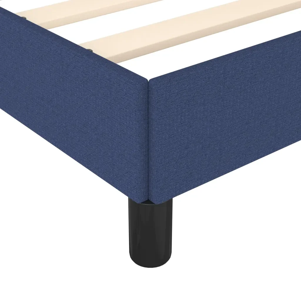 Letto matrimoniale | Letto per adulti | Giroletto senza Materasso Blu 120x190 cm in Tessuto - Image 7