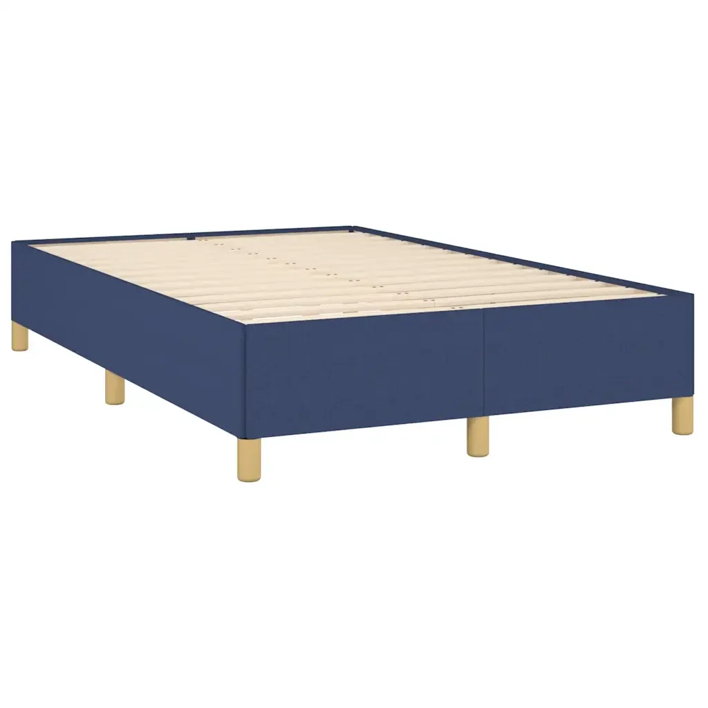 Letto matrimoniale | Letto per adulti | Giroletto senza Materasso Blu 120x190 cm in Tessuto - Image 4