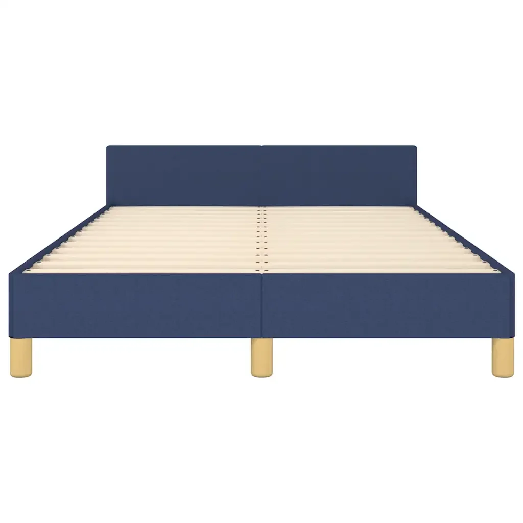 Letto matrimoniale | Letto per adulti | Giroletto senza Materasso Blu 120x190 cm in Tessuto - Image 6