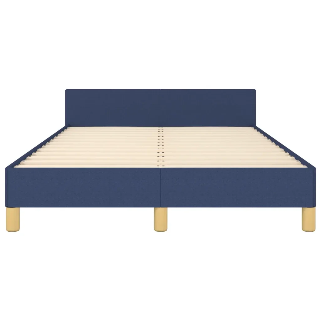 Letto matrimoniale | Letto per adulti | Giroletto senza Materasso Blu 120x200 cm in Tessuto - Image 6