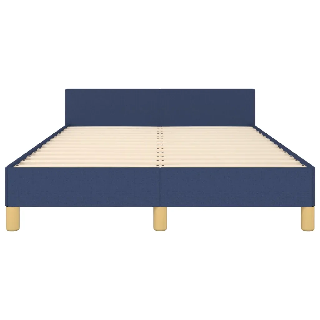 Letto matrimoniale | Letto per adulti | Giroletto senza Materasso Blu 120x200 cm in Tessuto - Image 6