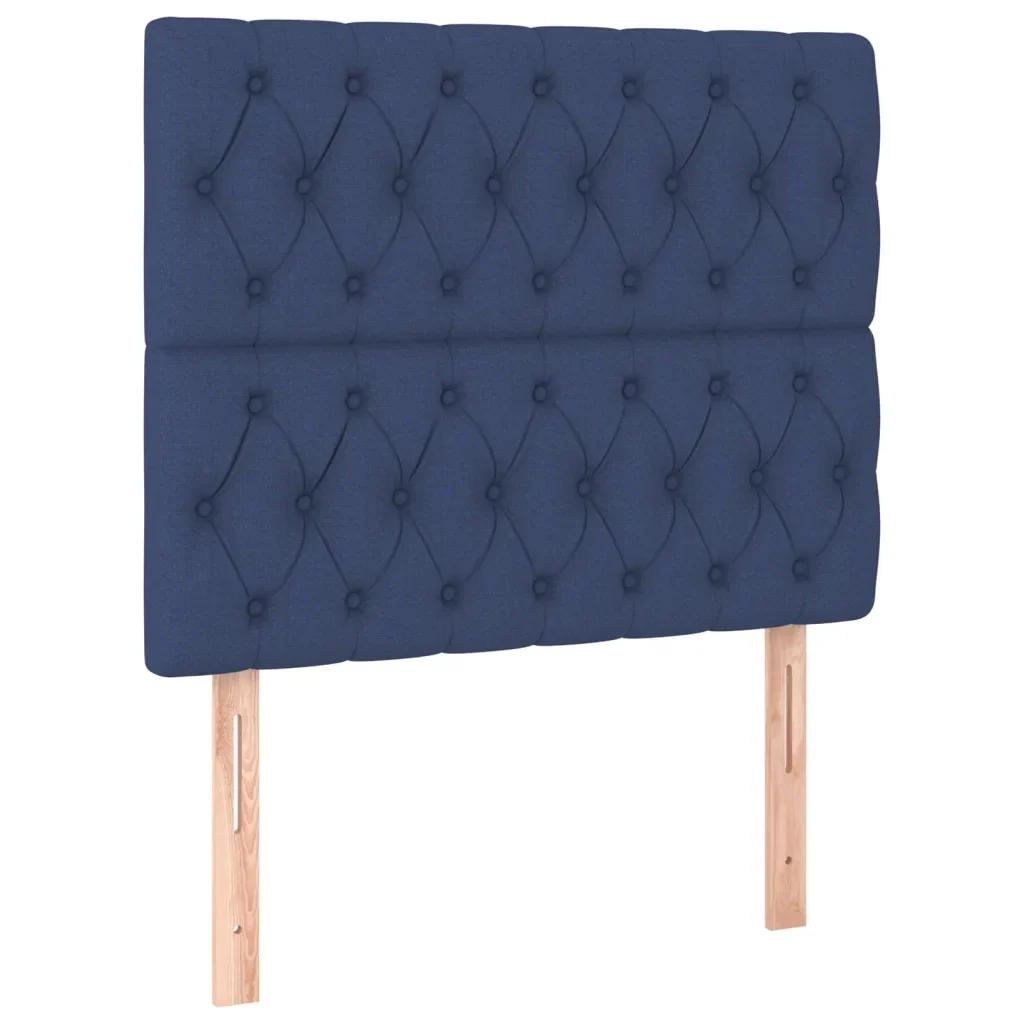 Letto matrimoniale | Letto per adulti | Giroletto senza Materasso Blu 120x200 cm in Tessuto - Image 9
