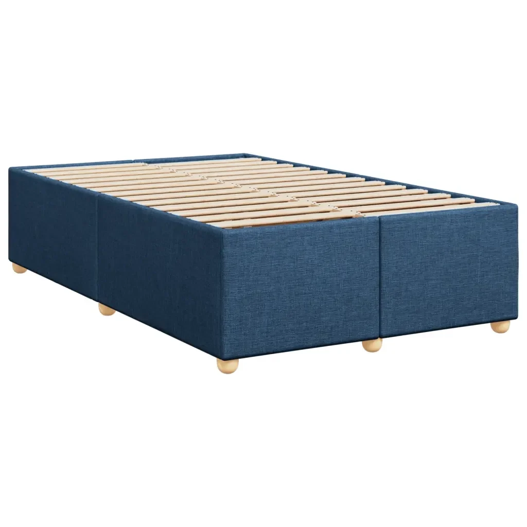 Letto matrimoniale | Letto per adulti | Giroletto senza Materasso Blu 120x200 cm in Tessuto - Image 3