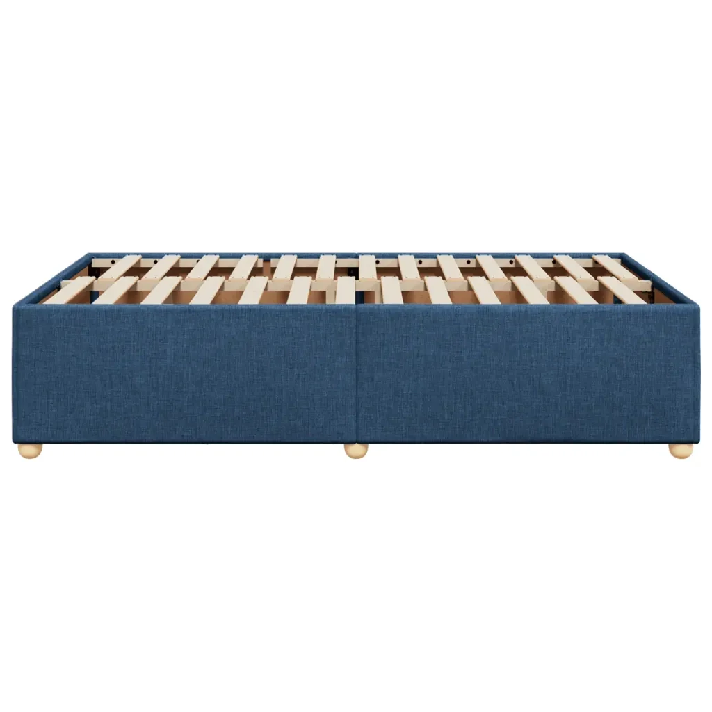 Letto matrimoniale | Letto per adulti | Giroletto senza Materasso Blu 120x200 cm in Tessuto - Image 5