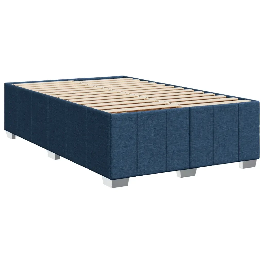 Letto matrimoniale | Letto per adulti | Giroletto senza Materasso Blu 120x200 cm in Tessuto - Image 4