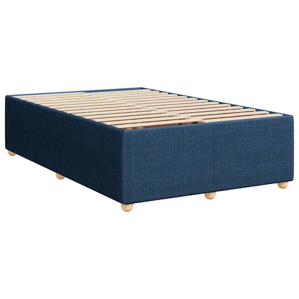 Letto matrimoniale | Letto per adulti | Giroletto senza Materasso Blu 120x200 cm in Tessuto - Image 3
