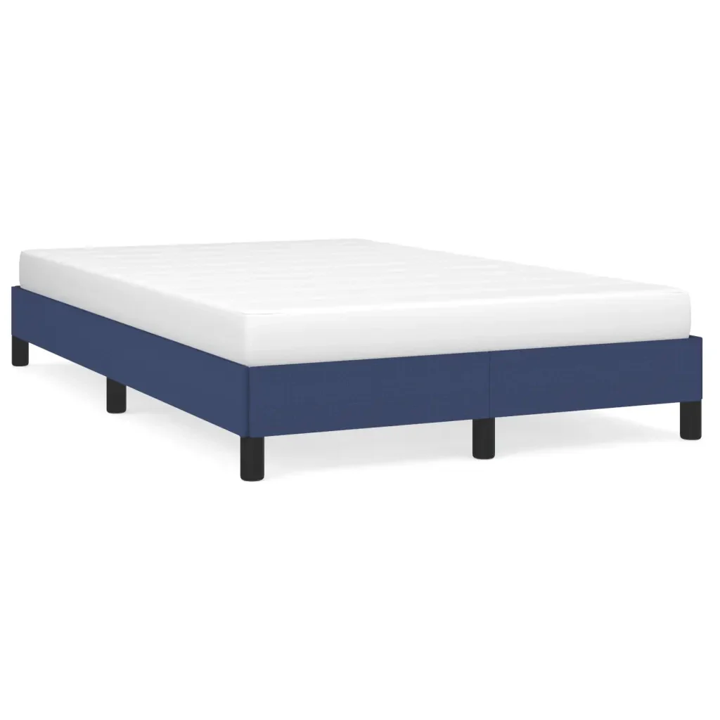 Letto matrimoniale | Letto per adulti | Giroletto senza Materasso Blu 120x200 cm in Tessuto