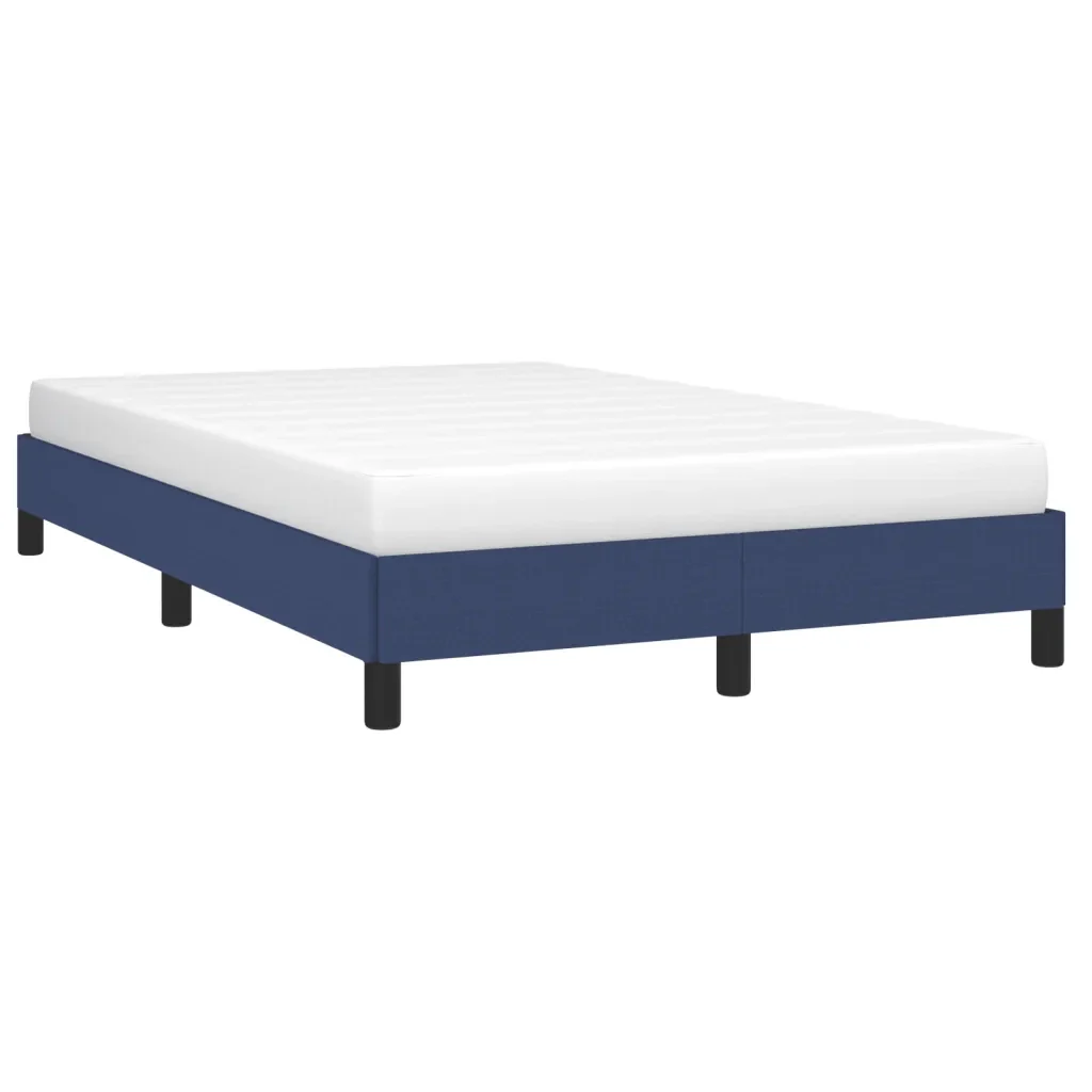 Letto matrimoniale | Letto per adulti | Giroletto senza Materasso Blu 120x200 cm in Tessuto - Image 4