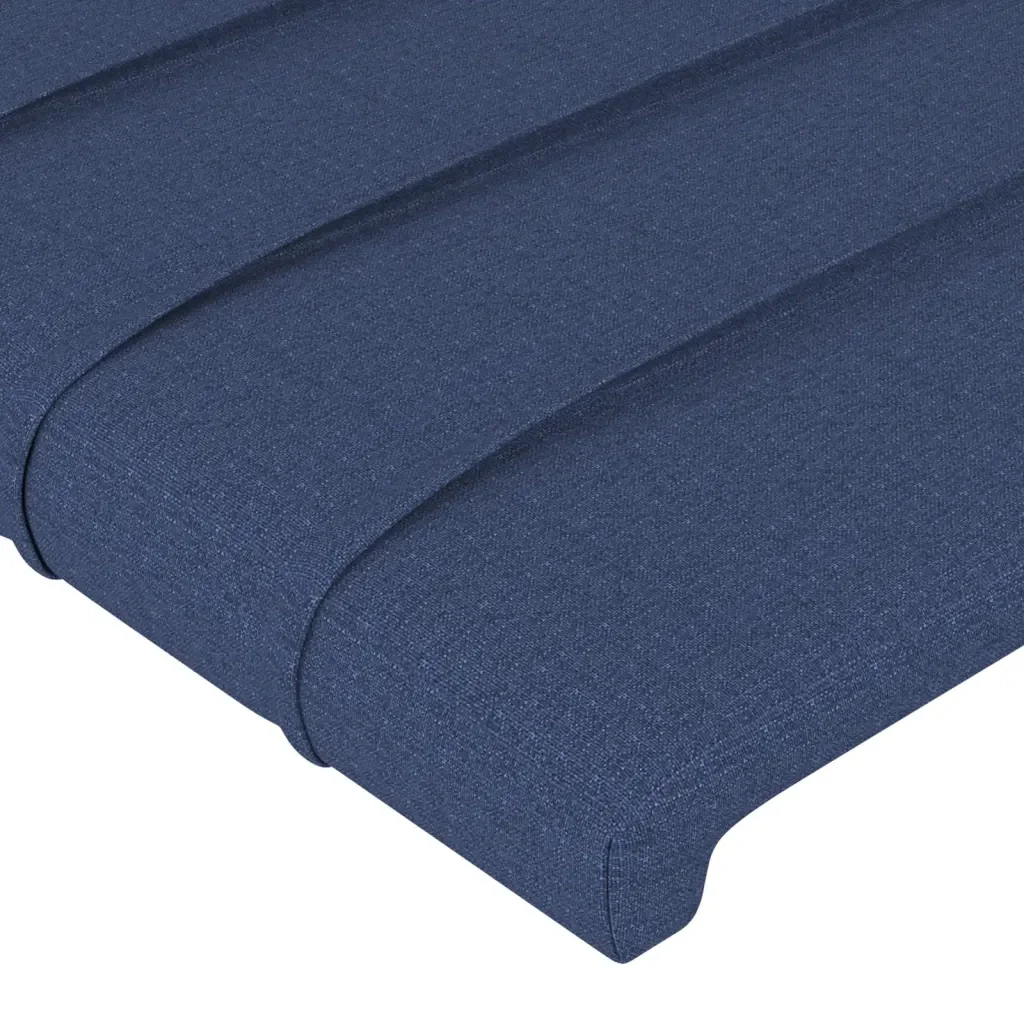 Letto matrimoniale | Letto per adulti | Giroletto senza Materasso Blu 140x190 cm in Tessuto - Image 10