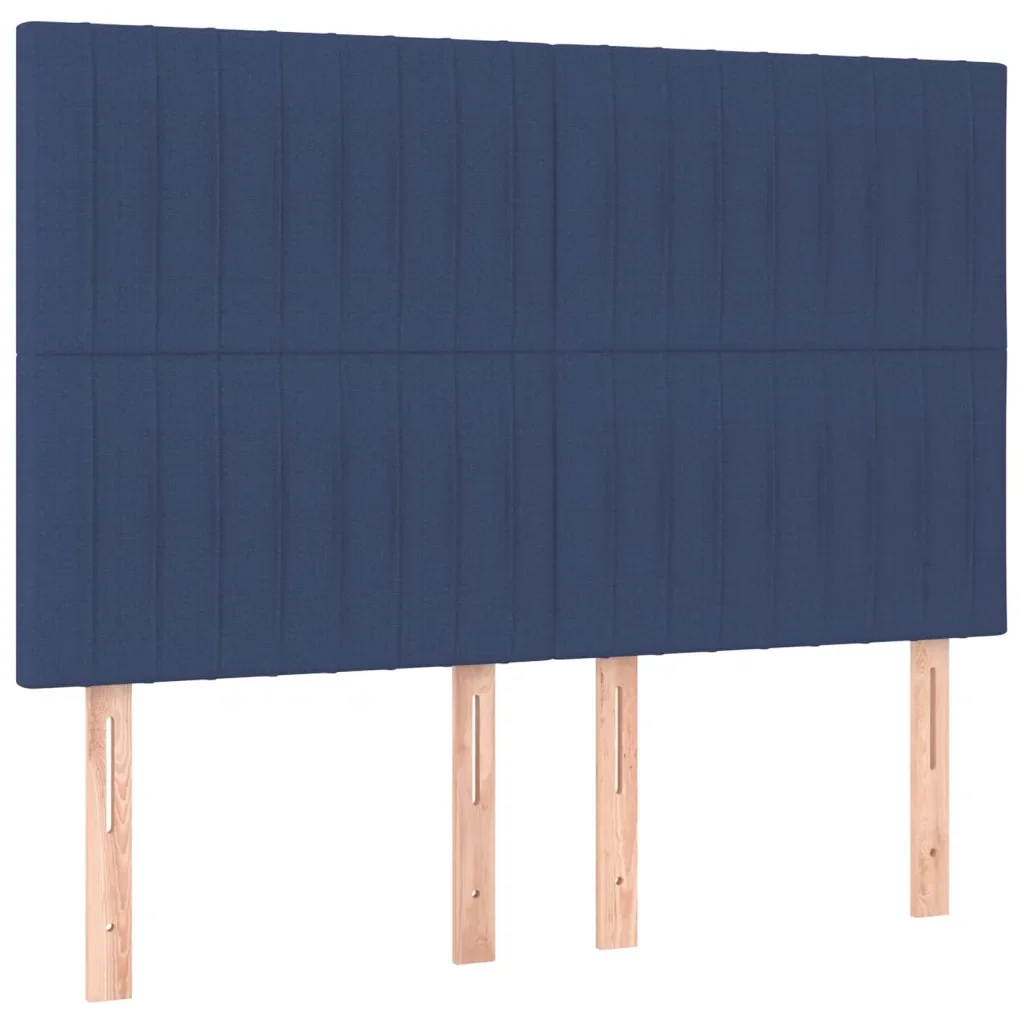Letto matrimoniale | Letto per adulti | Giroletto senza Materasso Blu 140x190 cm in Tessuto - Image 8