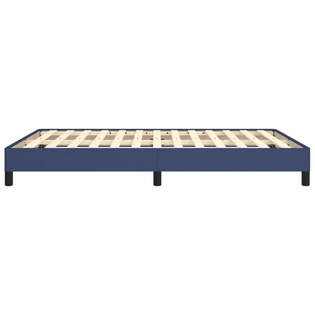 Letto matrimoniale | Letto per adulti | Giroletto senza Materasso Blu 140x190 cm in Tessuto - Image 6