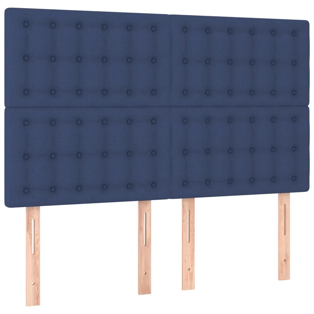 Letto matrimoniale | Letto per adulti | Giroletto senza Materasso Blu 140x200 cm in Tessuto - Image 9