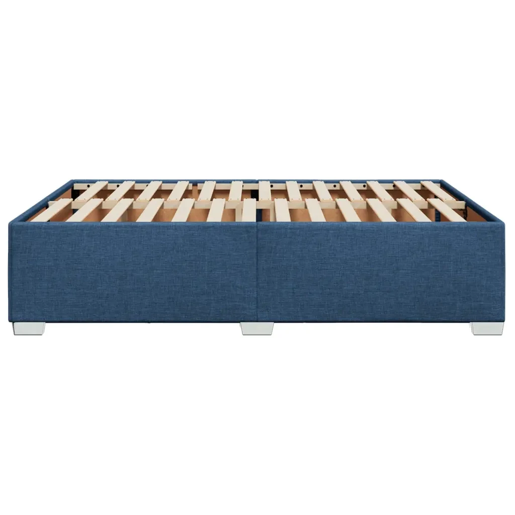 Letto matrimoniale | Letto per adulti | Giroletto senza Materasso Blu 140x200 cm in Tessuto - Image 5