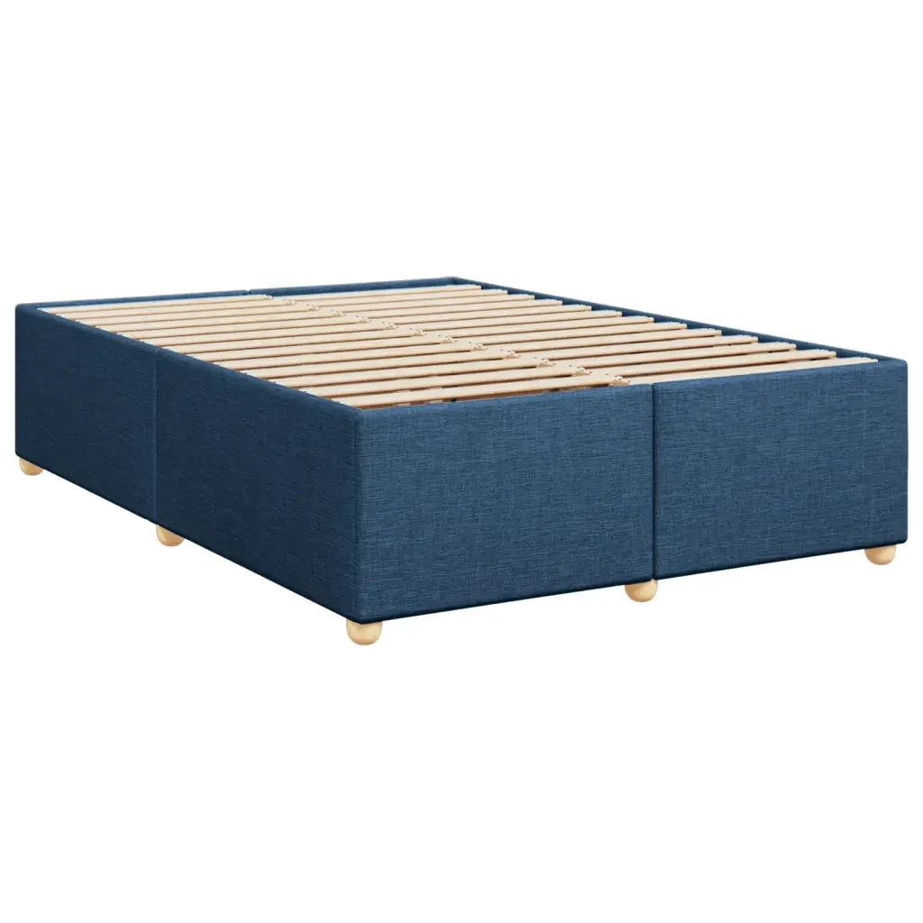 Letto matrimoniale | Letto per adulti | Giroletto senza Materasso Blu 140x200 cm in Tessuto - Image 3