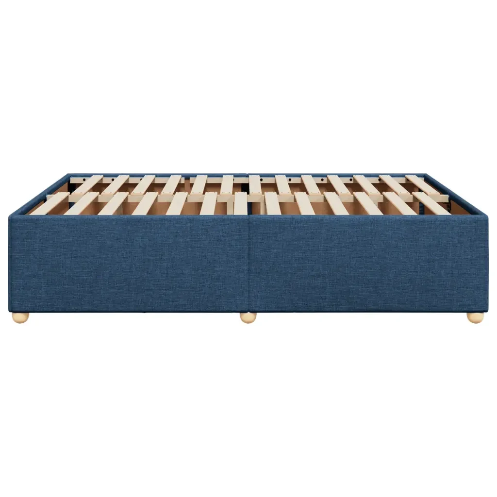 Letto matrimoniale | Letto per adulti | Giroletto senza Materasso Blu 140x200 cm in Tessuto - Image 5
