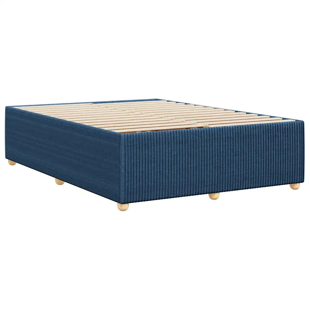 Letto matrimoniale | Letto per adulti | Giroletto senza Materasso Blu 140x200 cm in Tessuto - Image 6