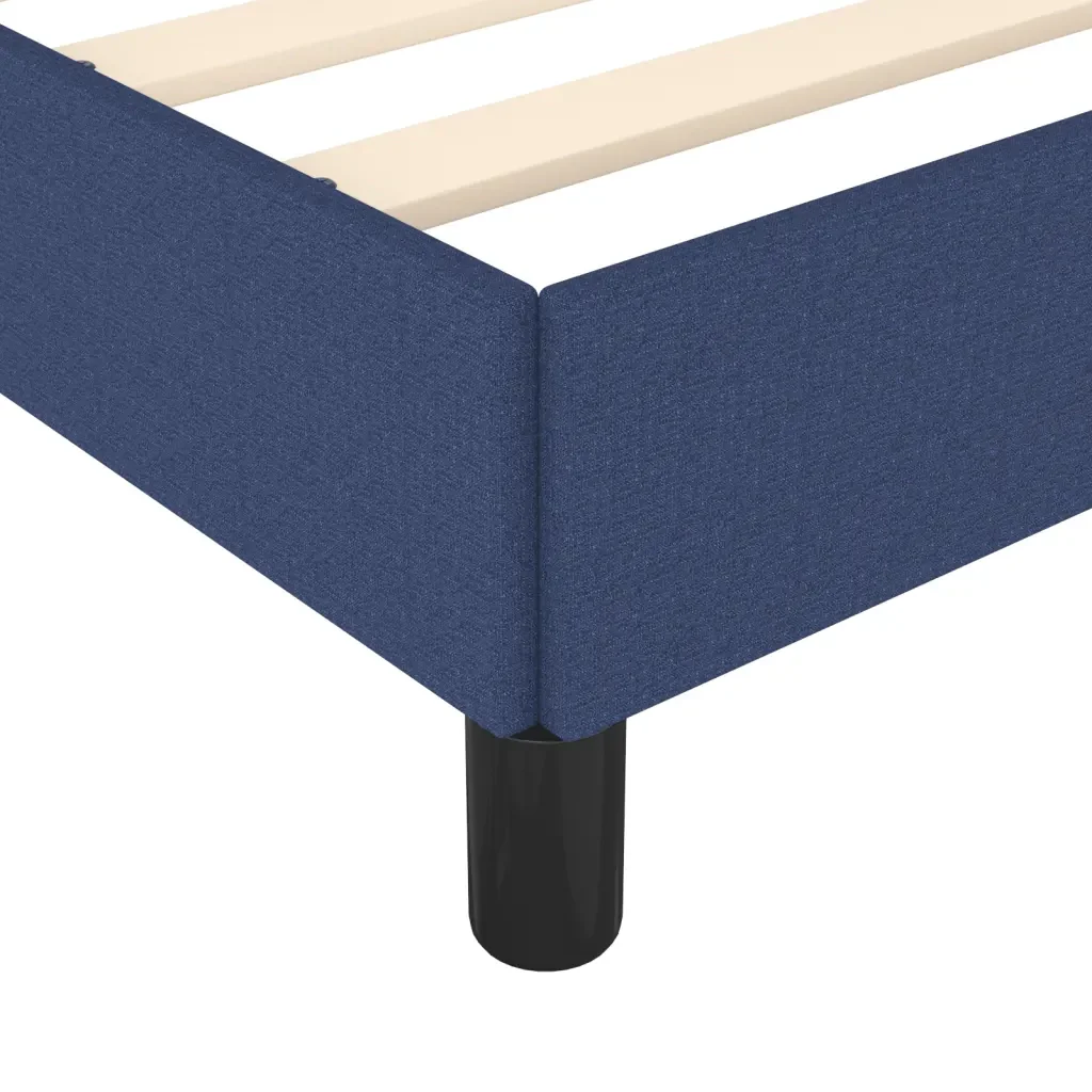 Letto matrimoniale | Letto per adulti | Giroletto senza Materasso Blu 140x200 cm in Tessuto - Image 7
