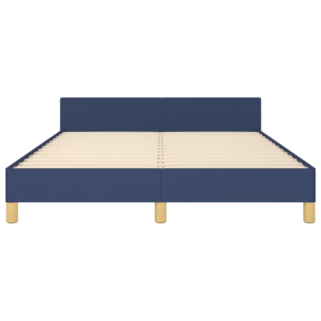 Letto matrimoniale | Letto per adulti | Giroletto senza Materasso Blu 140x200 cm in Tessuto - Image 6
