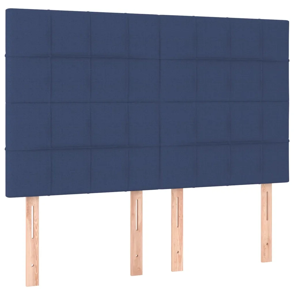 Letto matrimoniale | Letto per adulti | Giroletto senza Materasso Blu 140x200 cm in Tessuto - Image 9